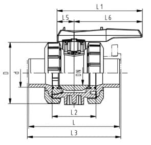 PP OF 雙由任球閥 FKM 禁油​