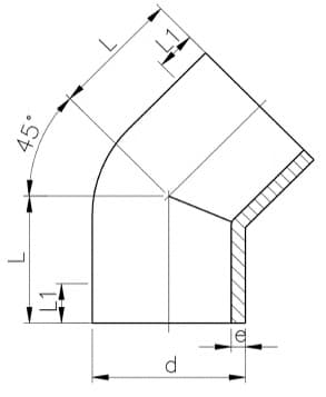 PP 45度彎頭 ELBOW
