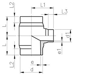 PP 異徑三通 R-TEE